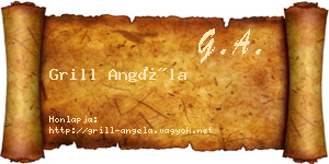 Grill Angéla névjegykártya